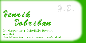 henrik dobriban business card