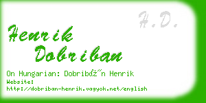 henrik dobriban business card